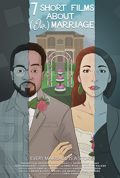 Movie poster featuring an interracial married couple