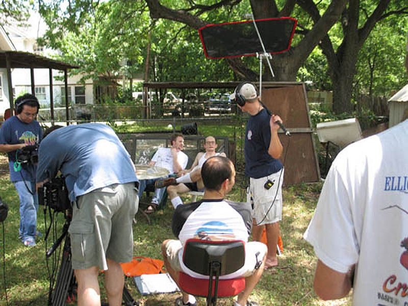 Chris Hansen gets ready to direct a scene with the stars of The Proper Care & Feeding of an American Messiah